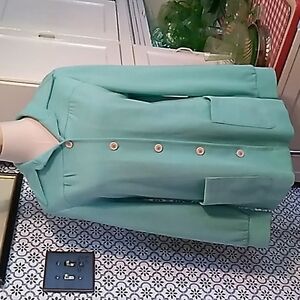 Vintage 1970s Aileen sea green granny chic